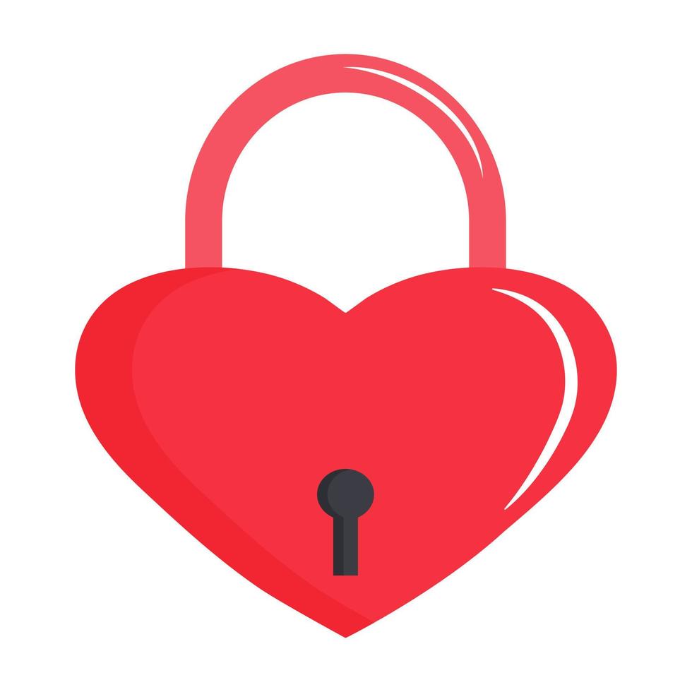 Heart lock icon. Valentine's day symbol. vector