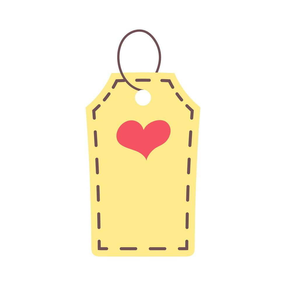 Label with heart. Valentine's day tag. vector