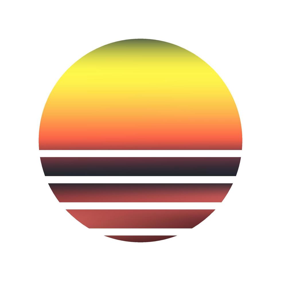 Design of Sunset striped background. vector