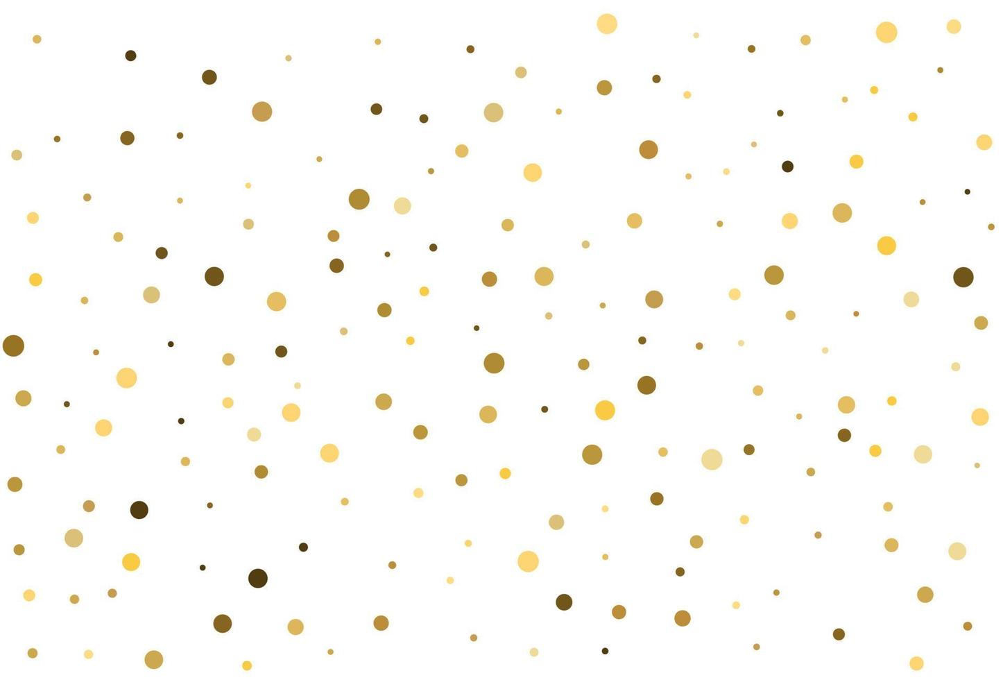 Christmas background with golden round confetti. Vector. vector