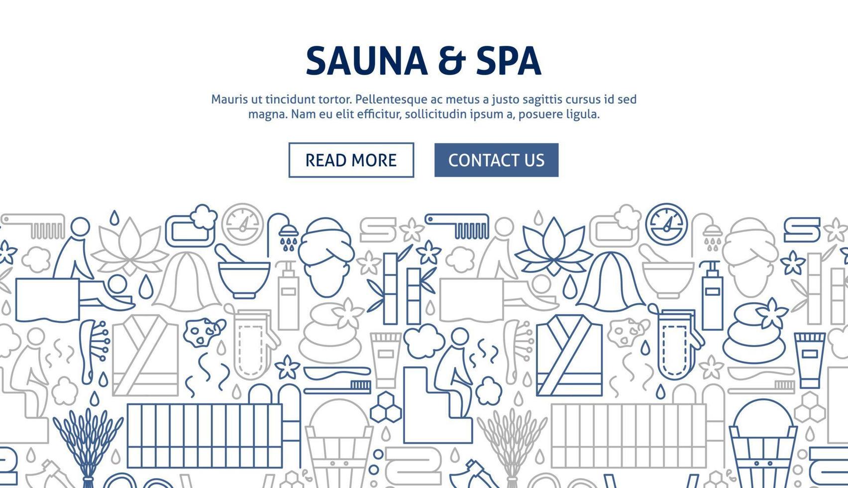 diseño de banner de sauna spa vector