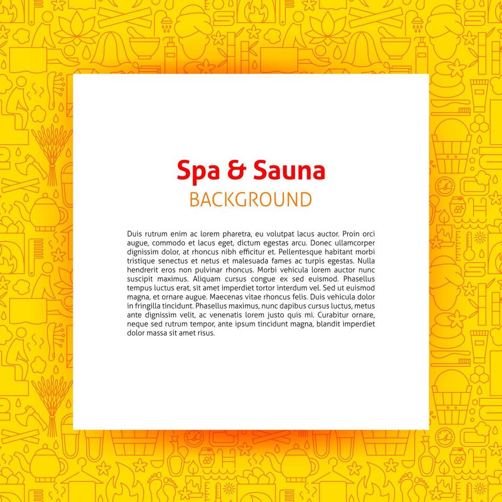 plantilla de papel de sauna spa vector