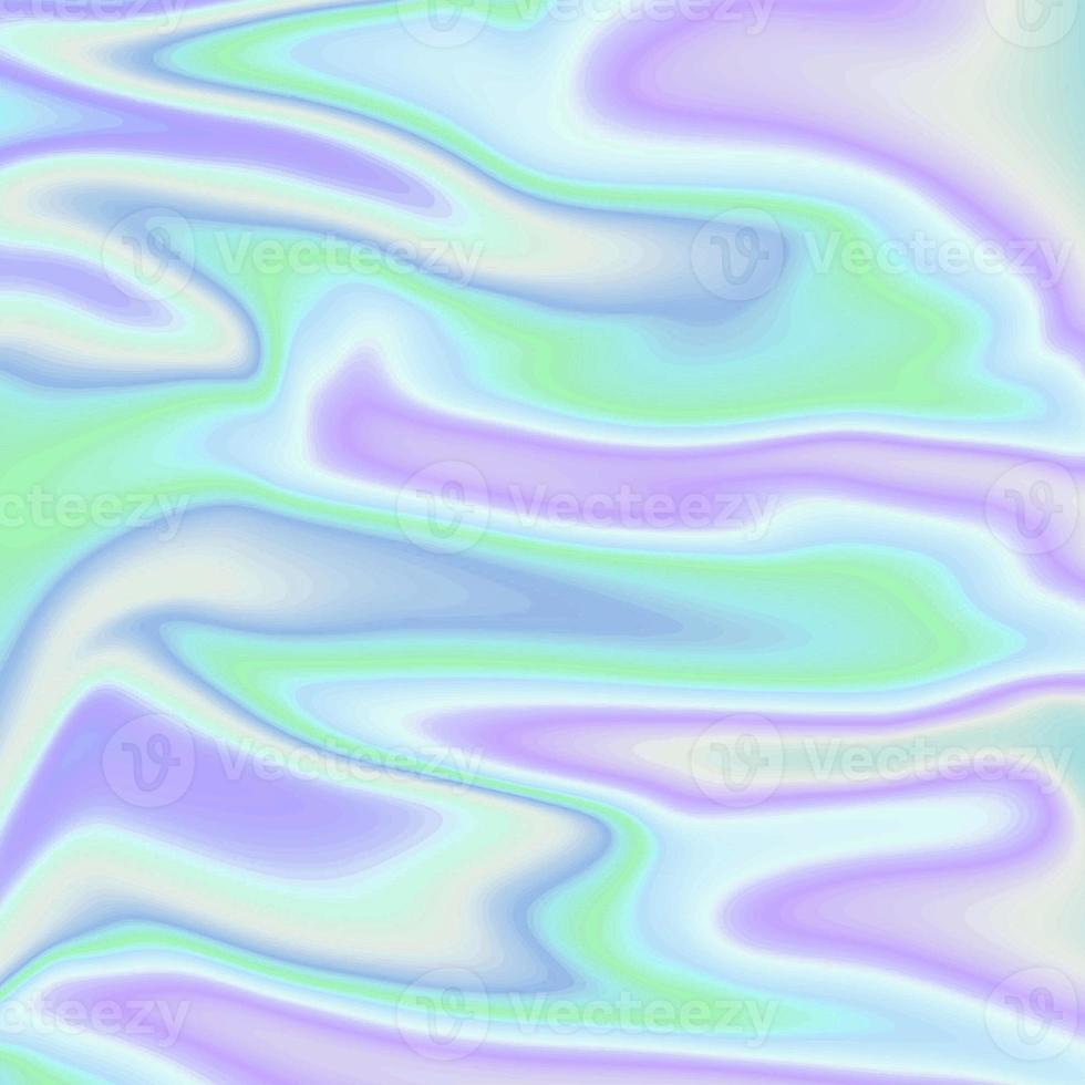 Superficie de textura de hoja de arco iris verde claro holográfica con patrón de hoja abstracto arrugado. foto