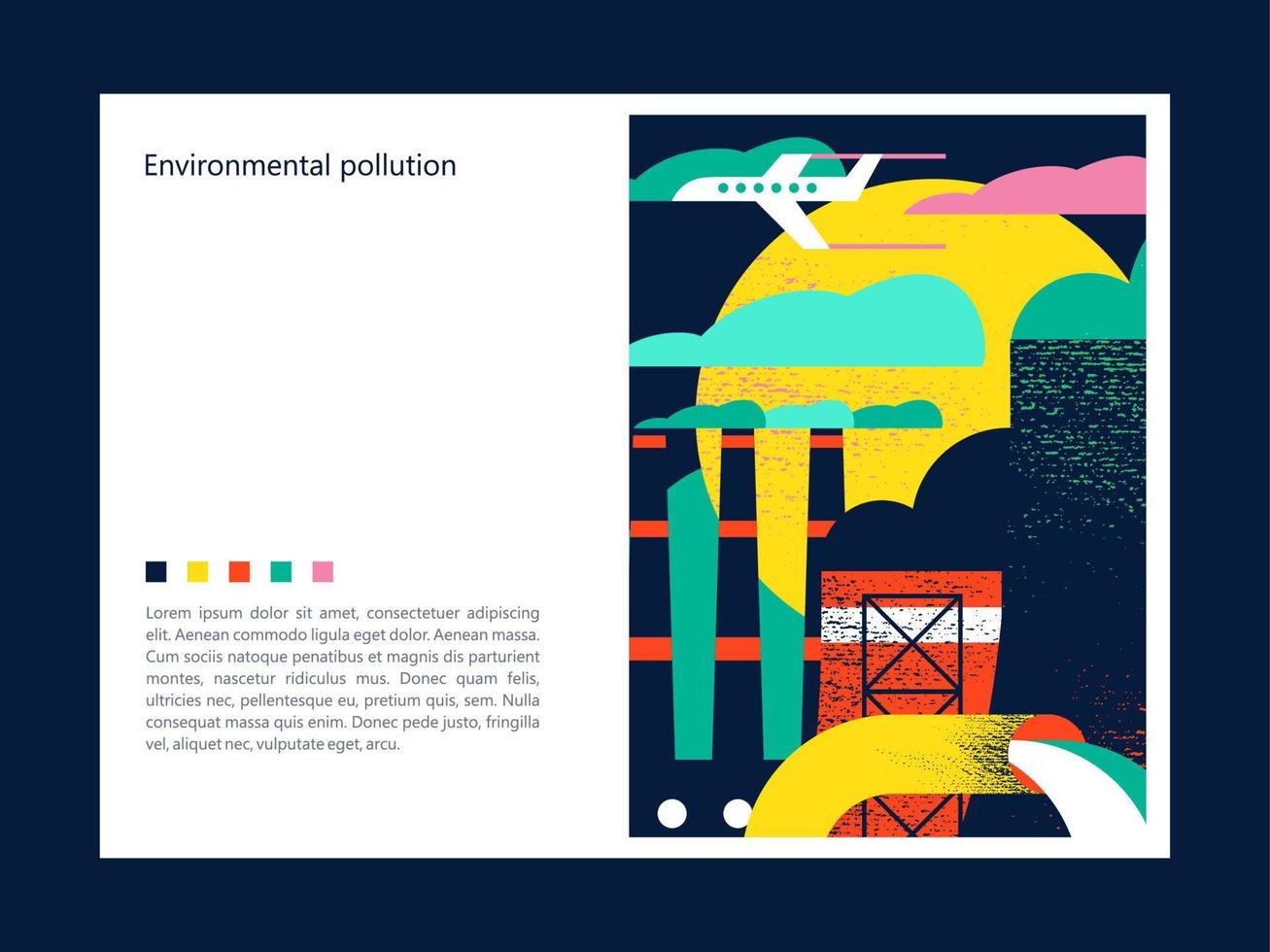 Pollution of the environment by harmful emissions into the atmosphere and water. Vector illustration 03.jpg