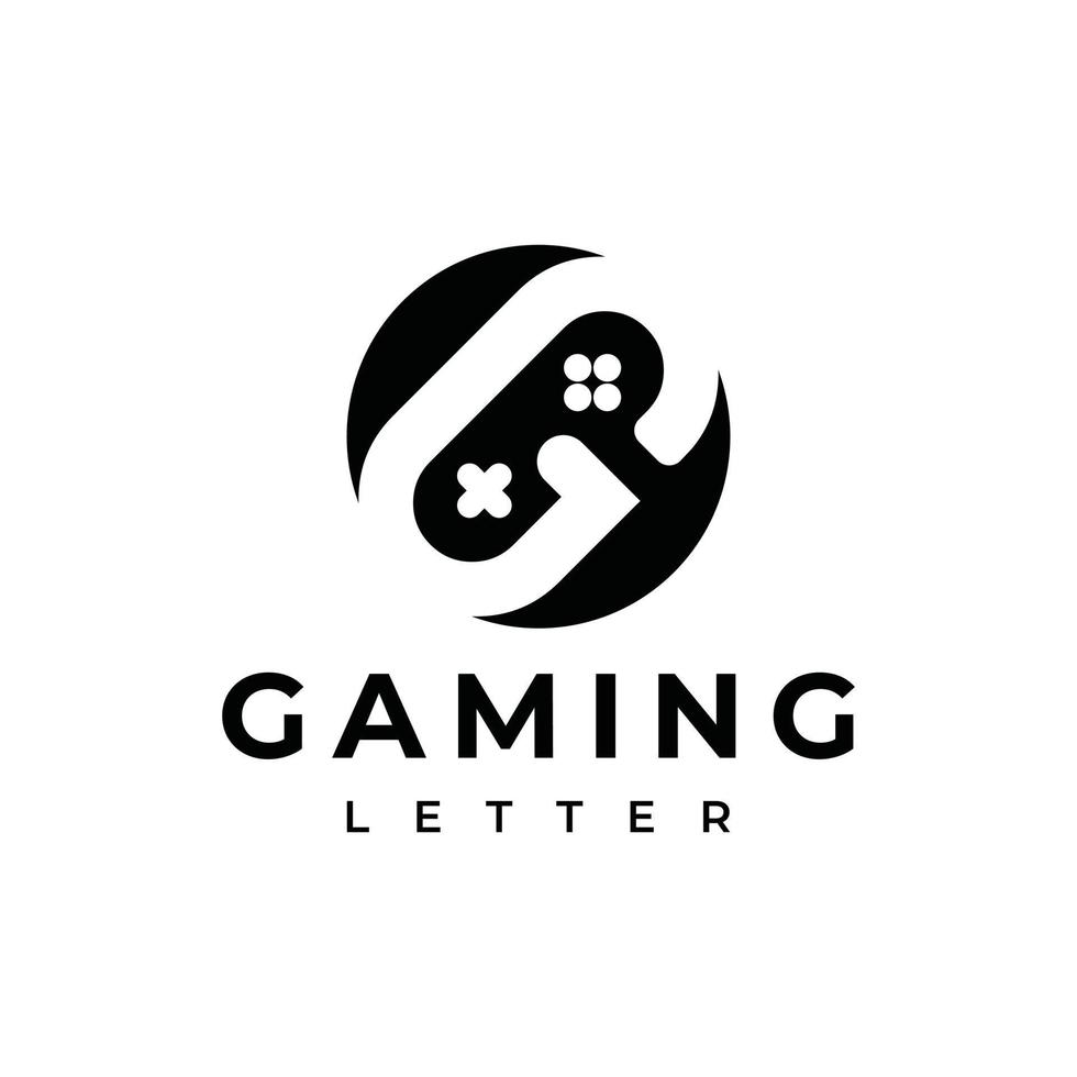 Letter G Initials Game Logo Design Template Elements vector graphic