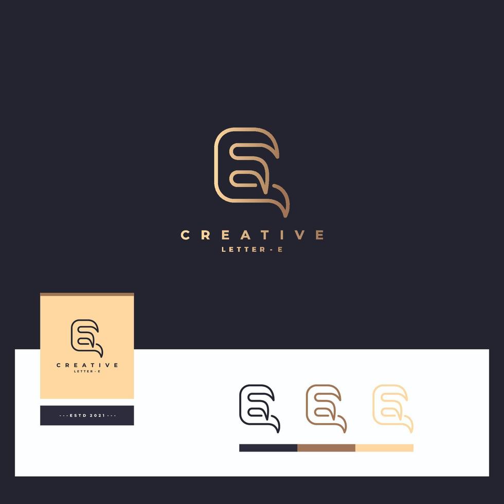Letter E Logotype vector