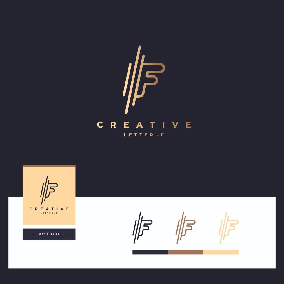 Letter F Logotype vector