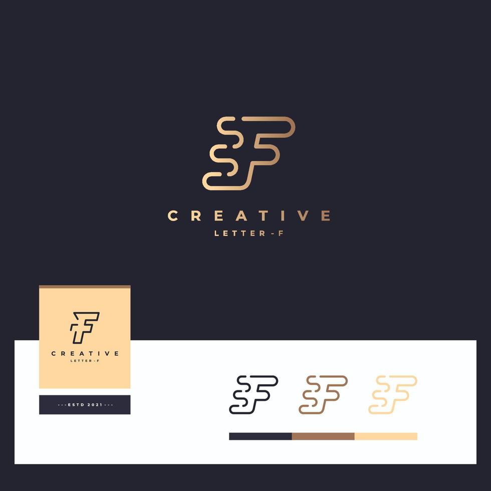 Letter F Logotype vector