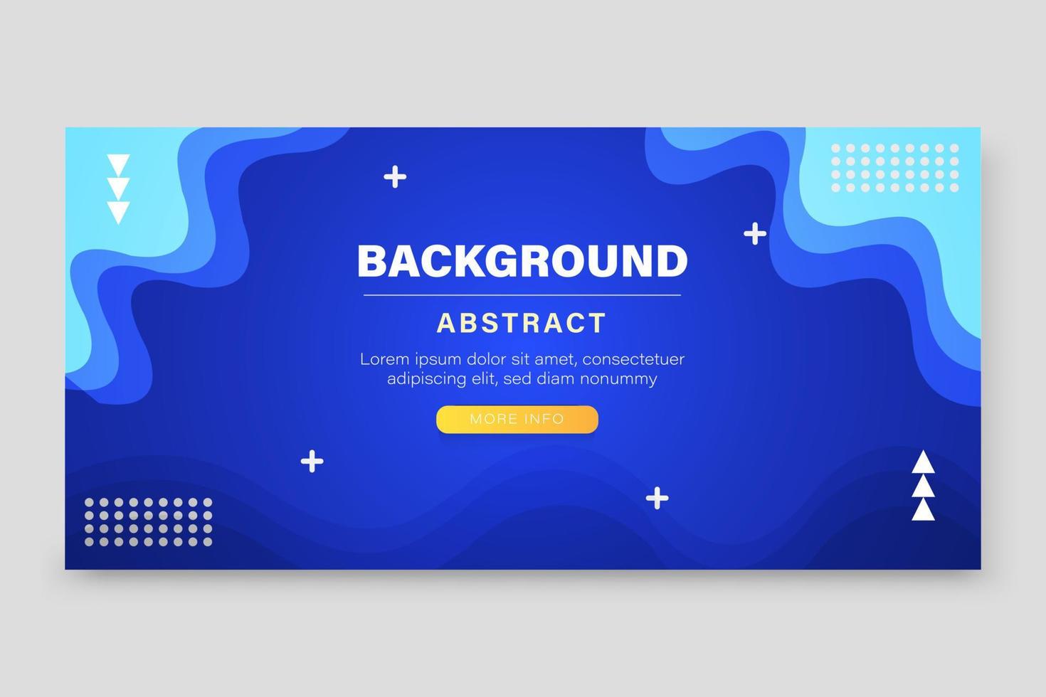 Blue shiny modern abstract banner illustration background with fluid wave design vector