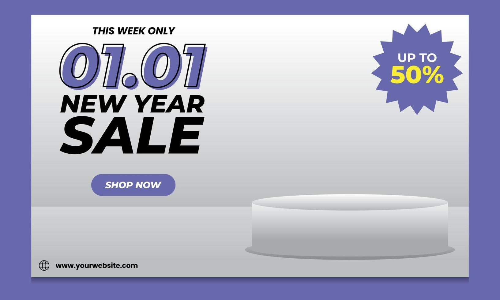 01.01 New Year Sale Design Background for Sale Banner vector