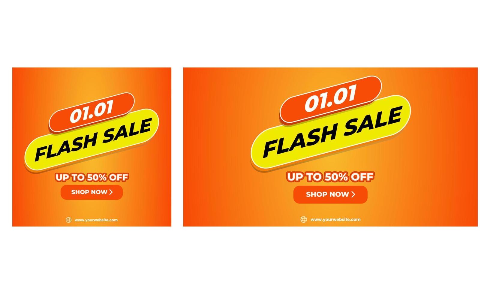 01.01 Flash Sale Design Banner vector