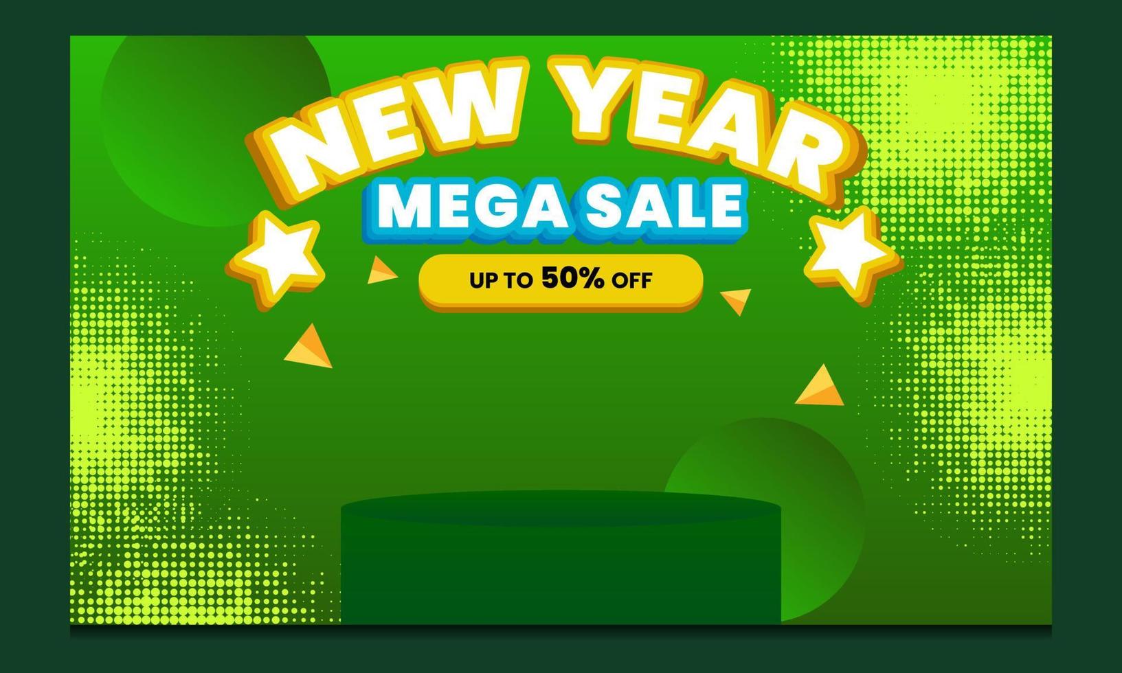 New Year Mega Sale Background vector