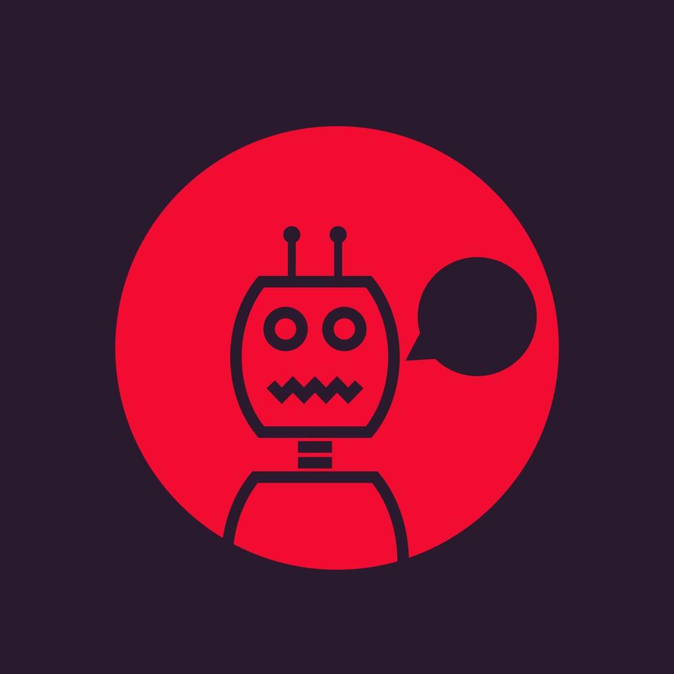 robot icon in linear style vector