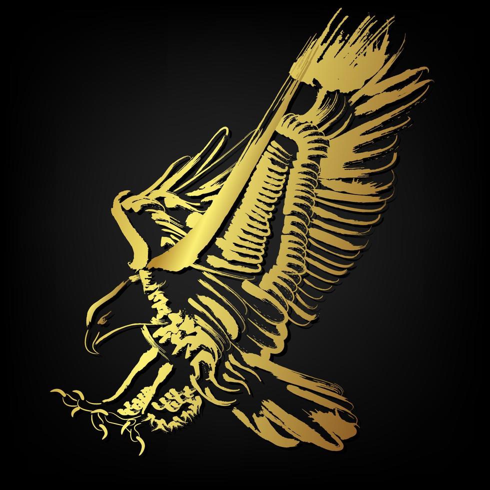 eagel over black background vector