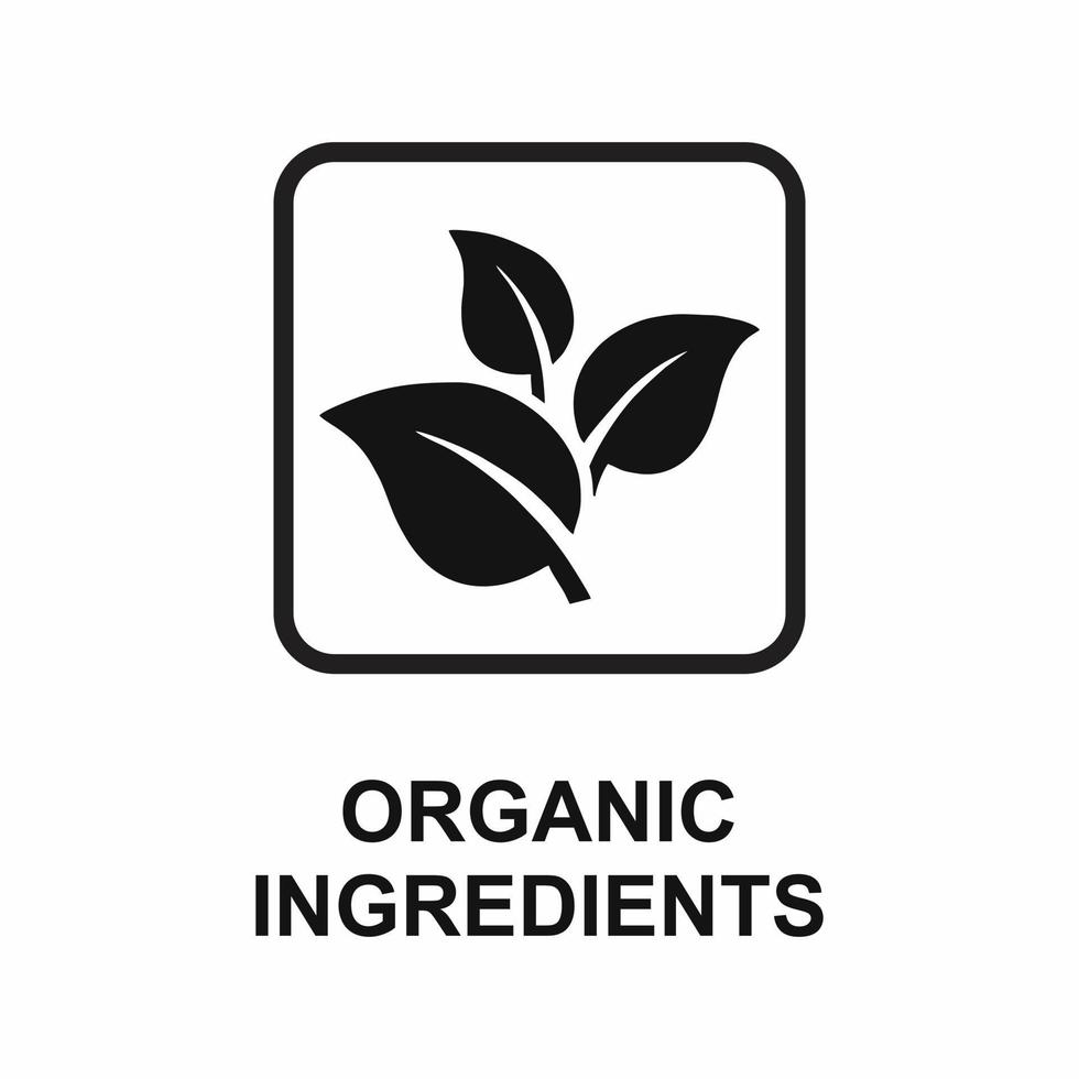 Ingredientes orgánicos - vector icono de cuidado de la piel