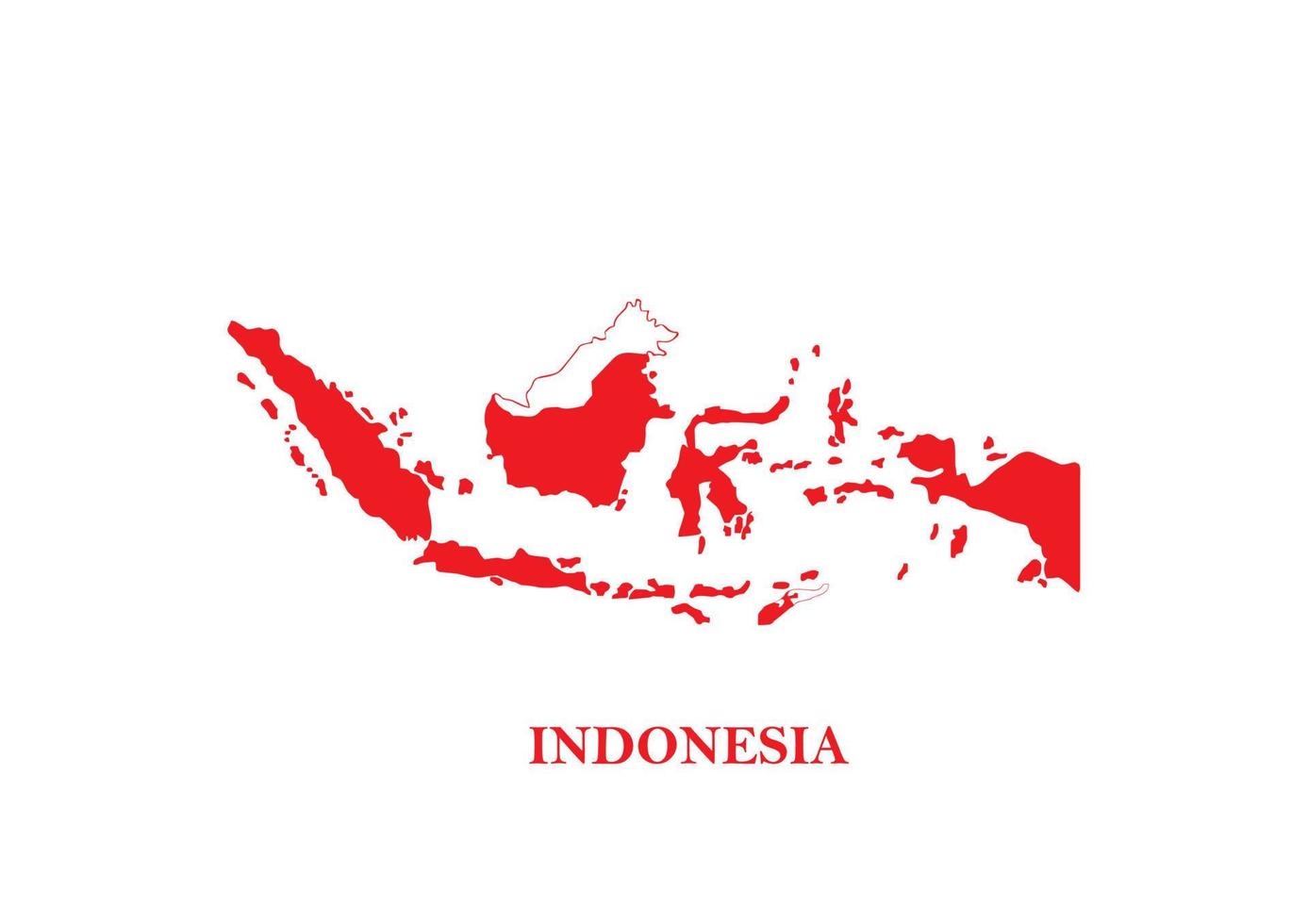 mapa de indonesia vector