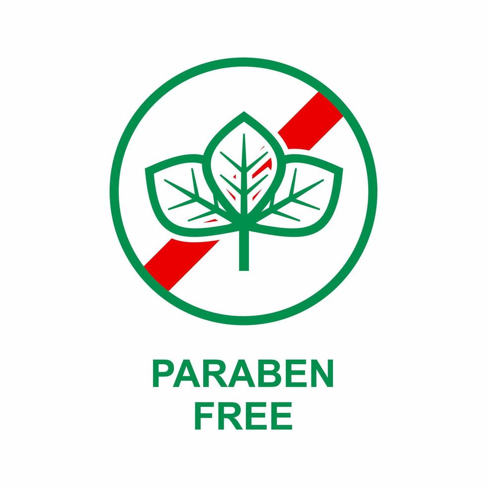 libre de parabenos - vector icono de cuidado de la piel