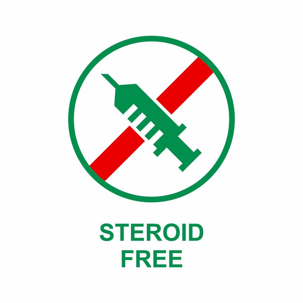 libre de esteroides - vector icono de cuidado de la piel