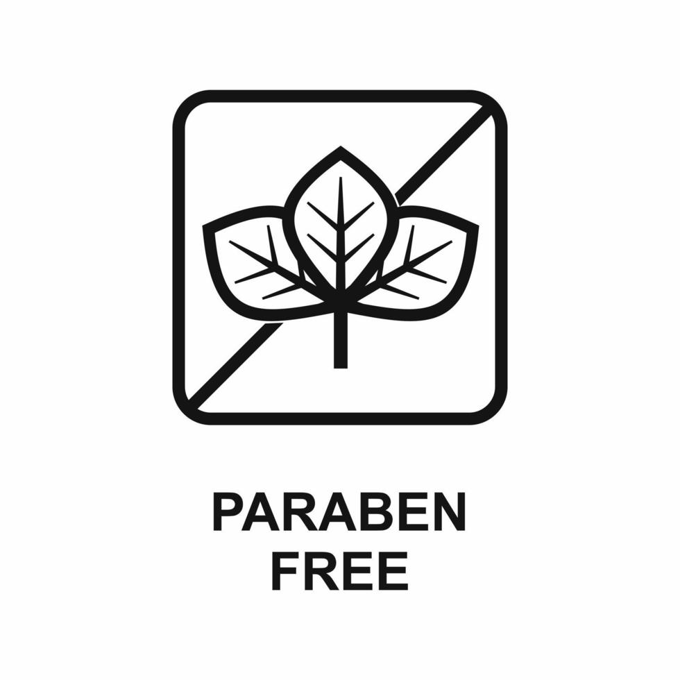 libre de parabenos - vector icono de cuidado de la piel