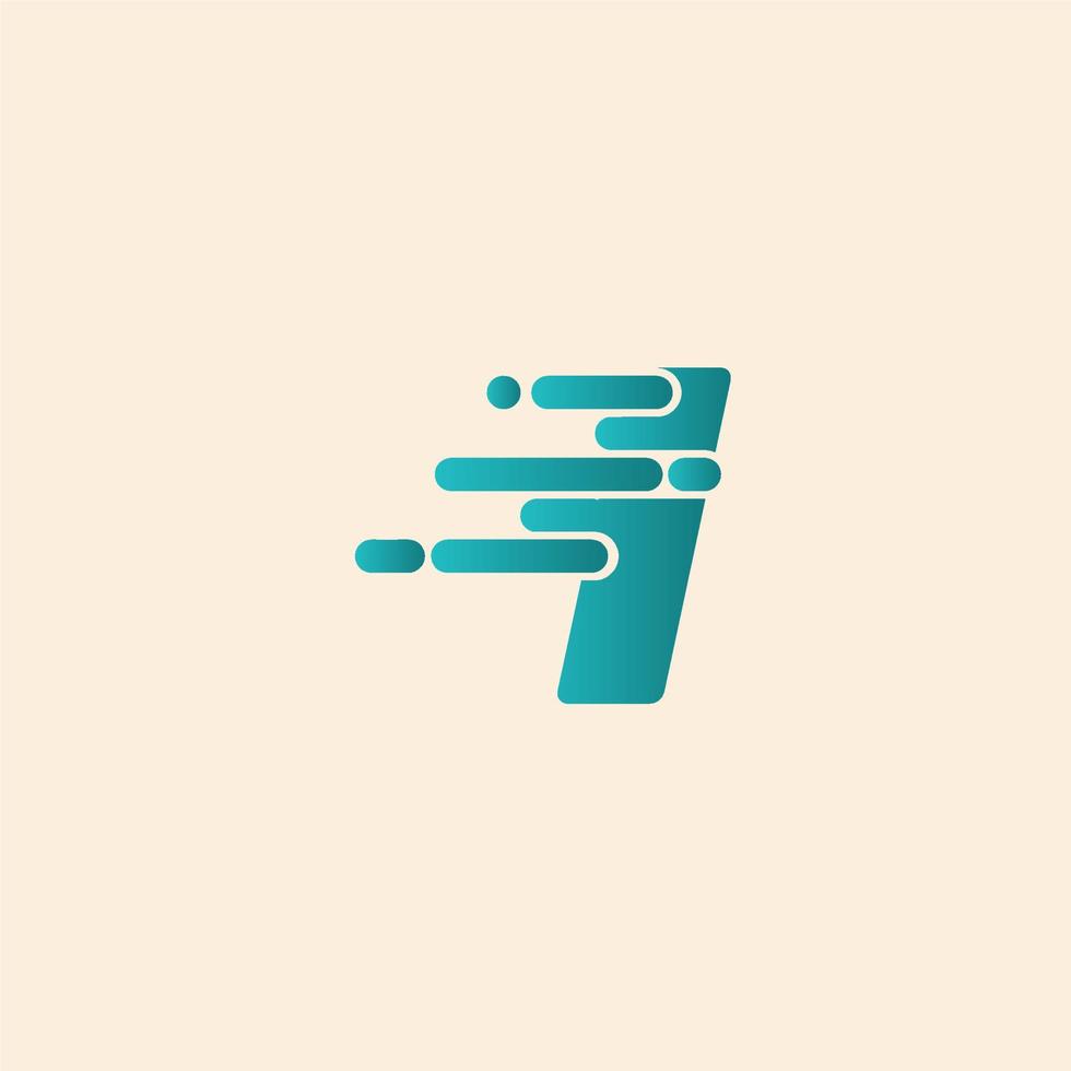 Initial Letter I Fast Speed Logo Design Template. Drop icon vector