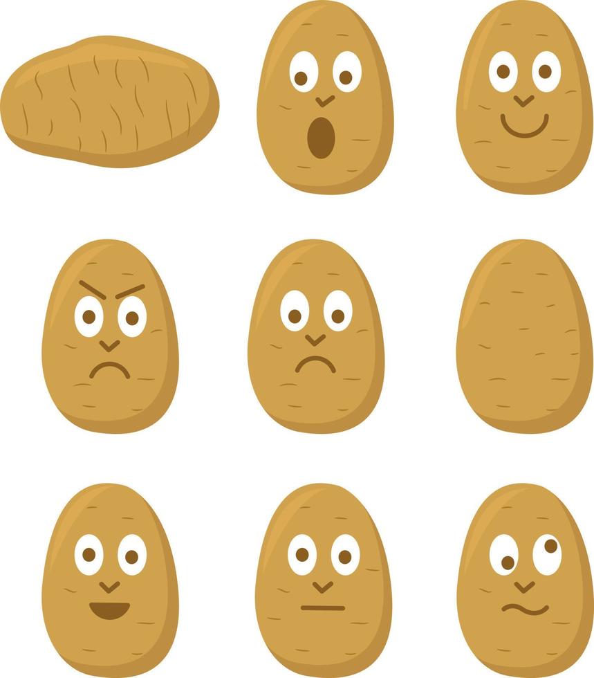 vector caracter potato icon ilustration flat for any purposes