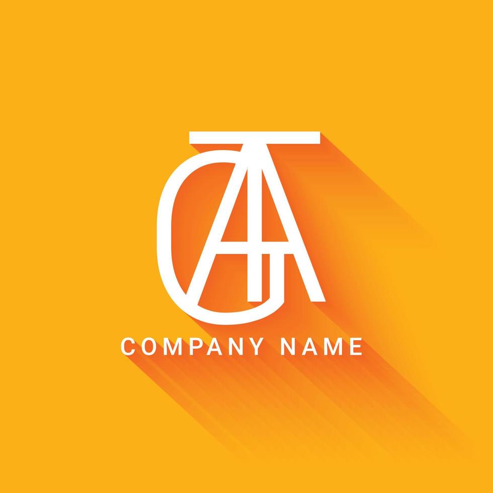 creative letter GTA logo design template , Initials logo, minimalist logo, flat logo design vector