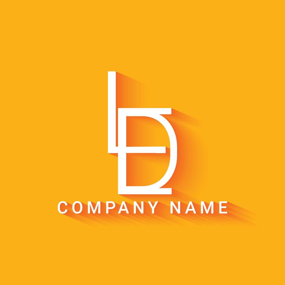 Plantilla de diseño de logotipo de letra creativa led, logotipo de iniciales, logotipo minimalista, diseño de logotipo plano vector