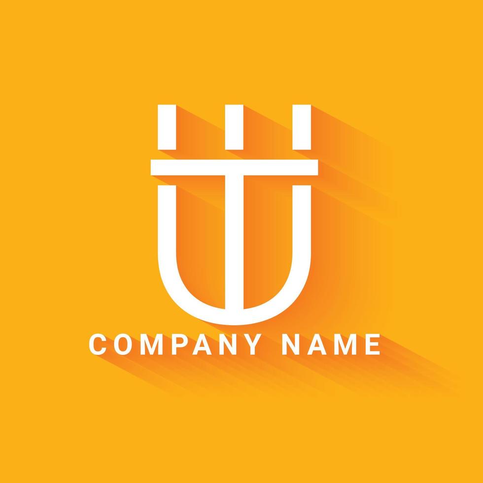 creative letter UET logo, design template , Initials logo, minimalist logo, flat logo design vector