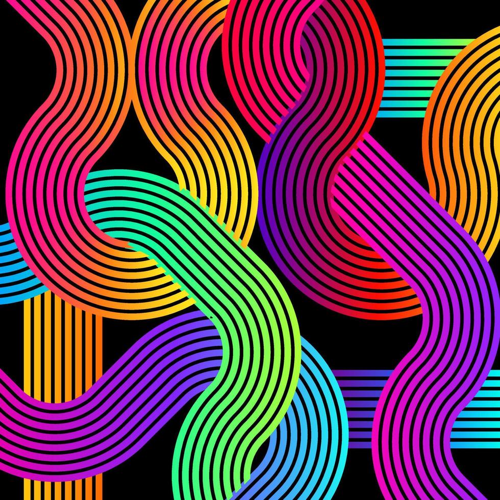geometric shape parallel of lines. vector. Colorful vector