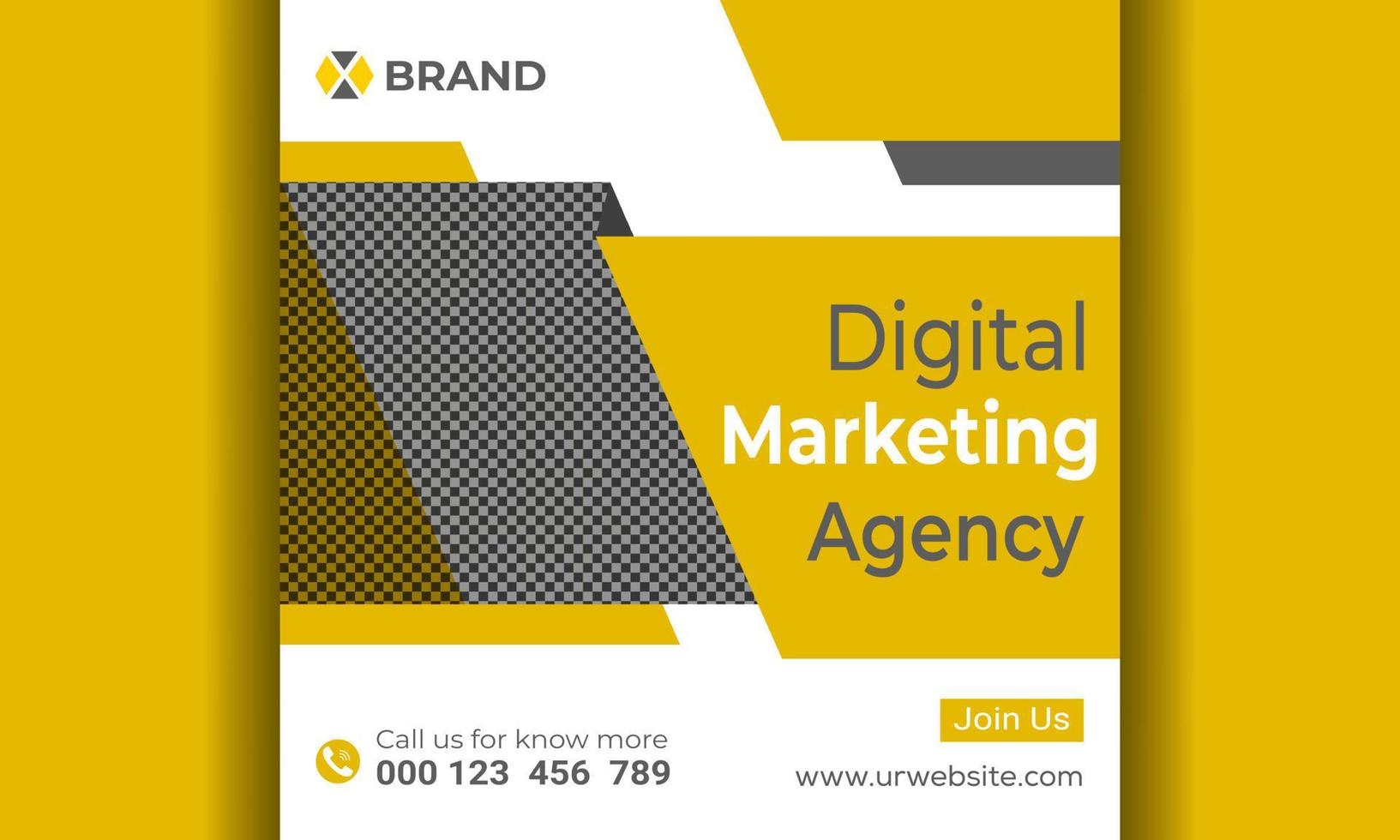 Marketing agency and corporate ad Banner vector
