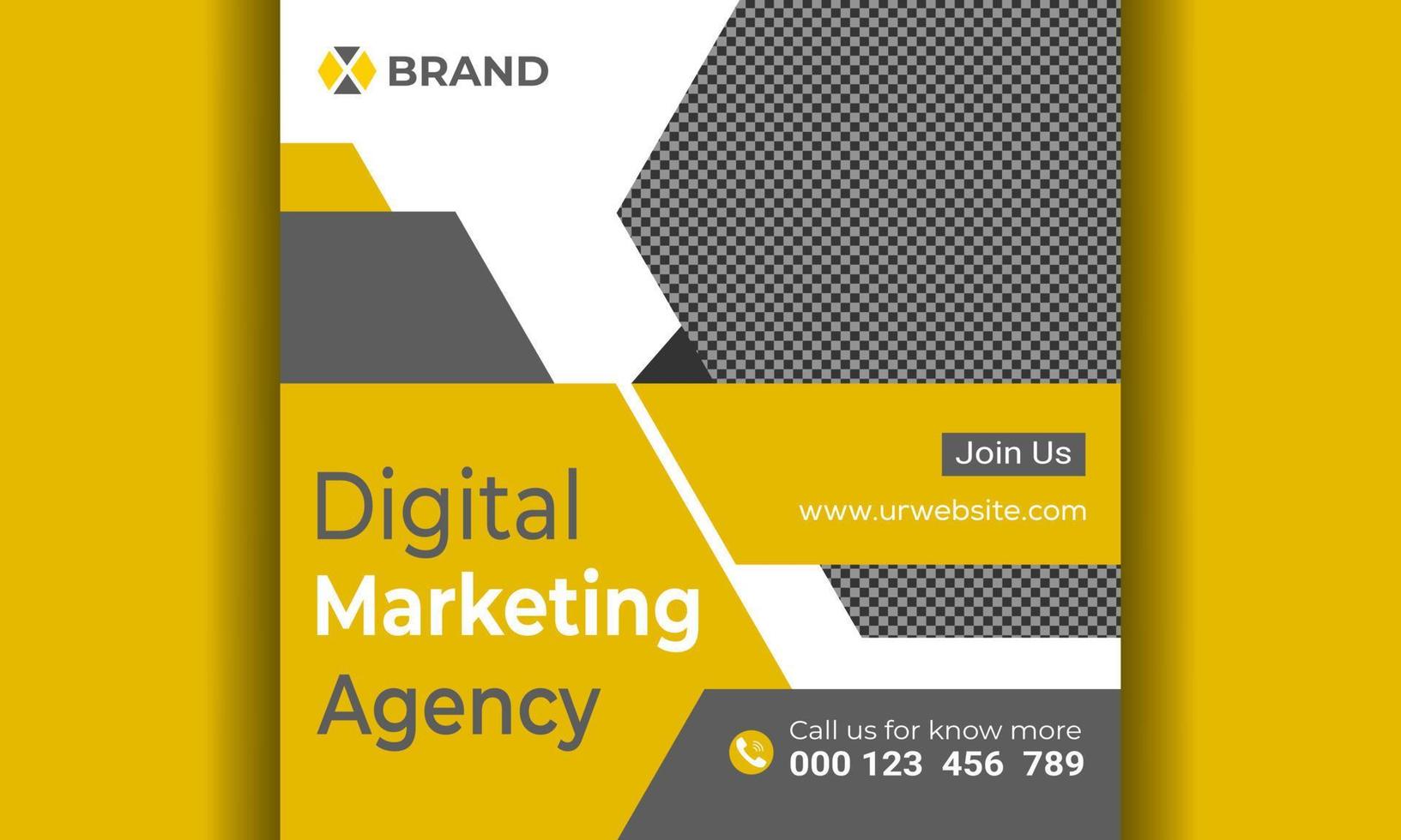 Marketing agency and corporate ad Banner vector