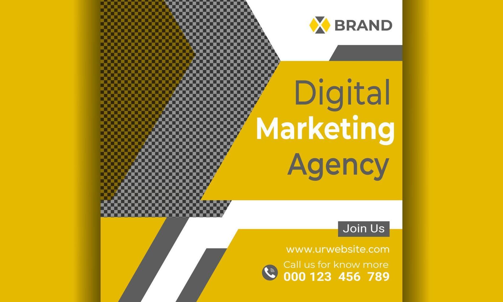 Marketing agency and corporate ad Banner vector