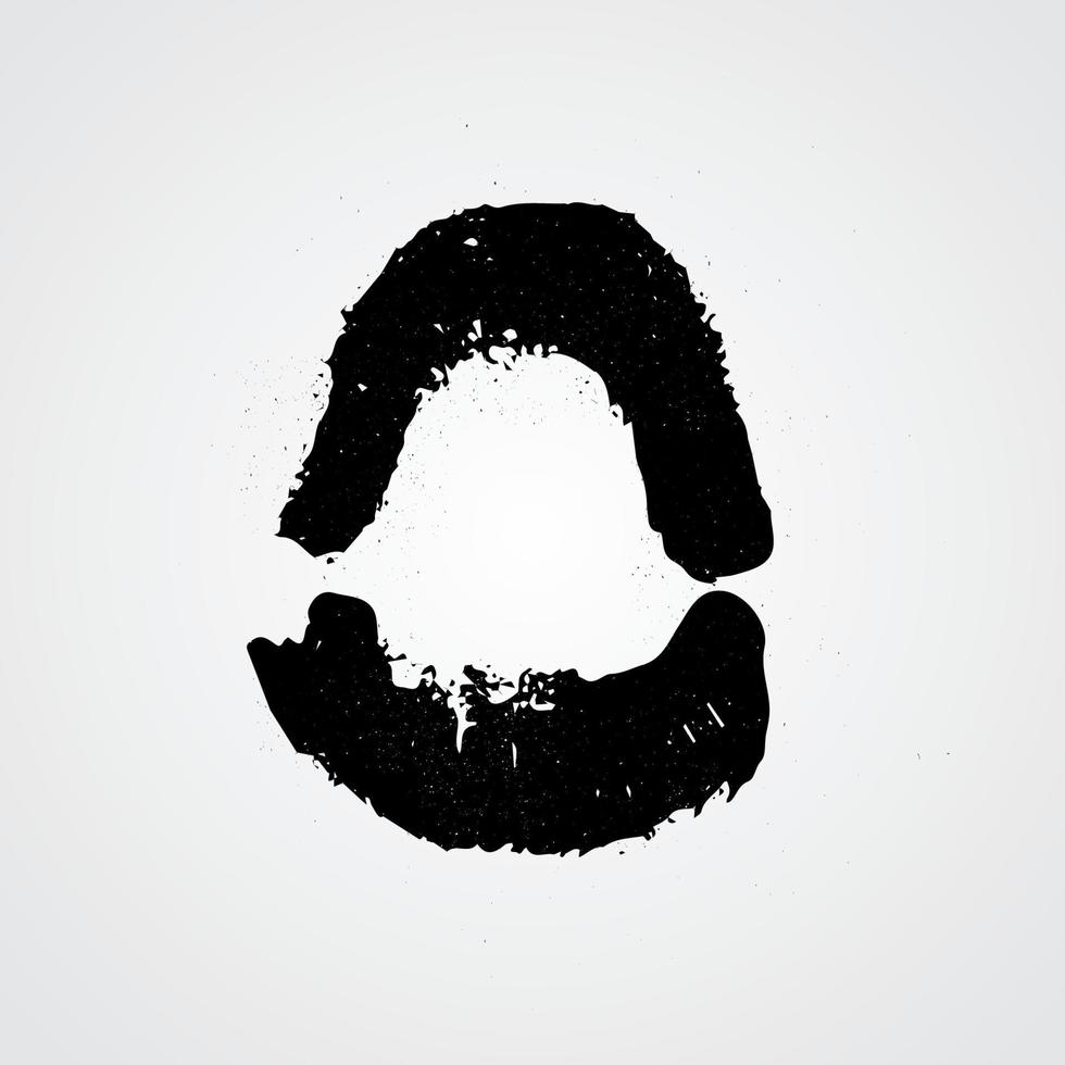 Black lipstick kiss on white background. Grunge imprint of the lips. Kiss mark vector illustration. Open mouth print. Easy to edit element of design.