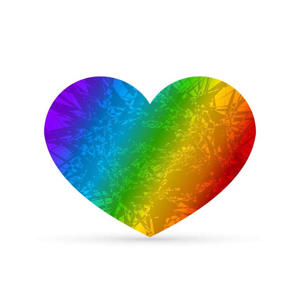 Rainbow heart vector illustration. LGBT community symbol. Gay pride. LGBT support. International against homophobia day.Design template for banners, websites, social media etc.