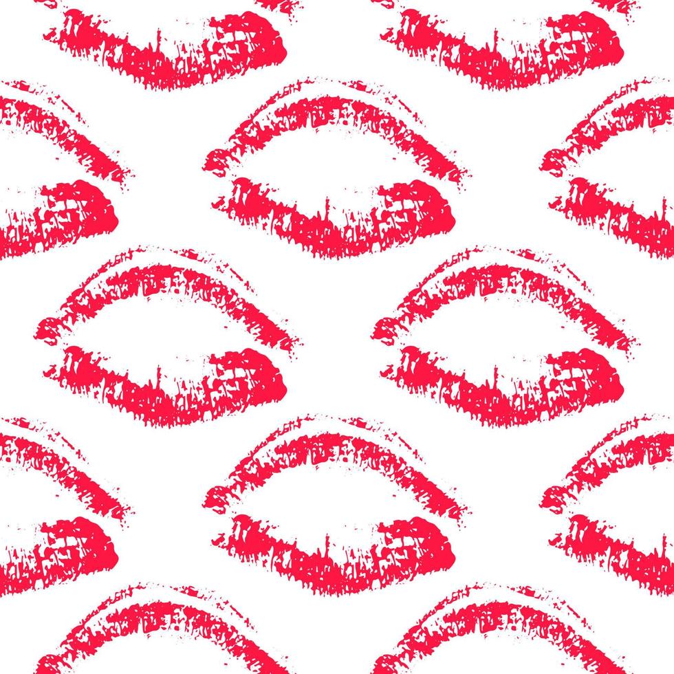 Kiss and Tell | Pink and Red Lipstick Kisses Wrapping Paper