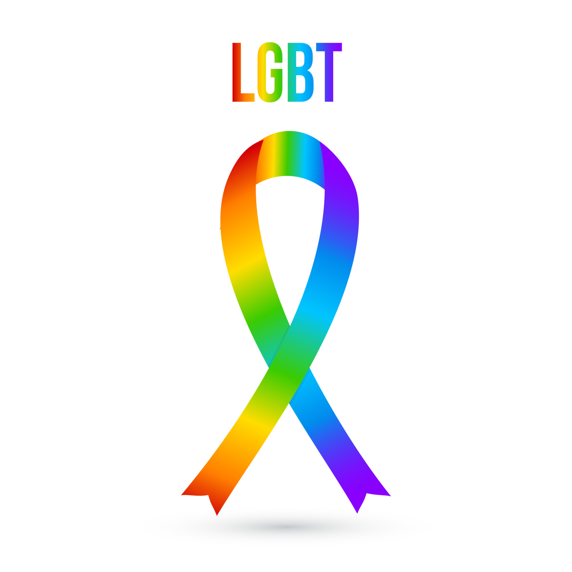 LGBT rainbow ribbon pride tape symbol. Stop homophobia. Isolated on a white  background Stock Photo by ©ADragan 322614448