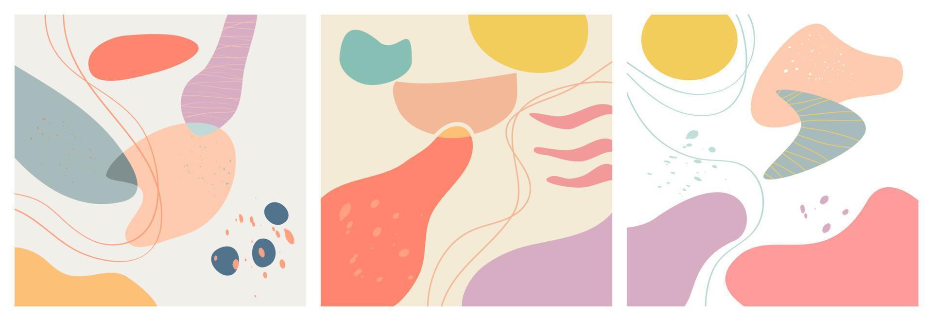 hand drawn various shapes and doodle objects with colors. Abstract contemporary modern trendy. vector illustration