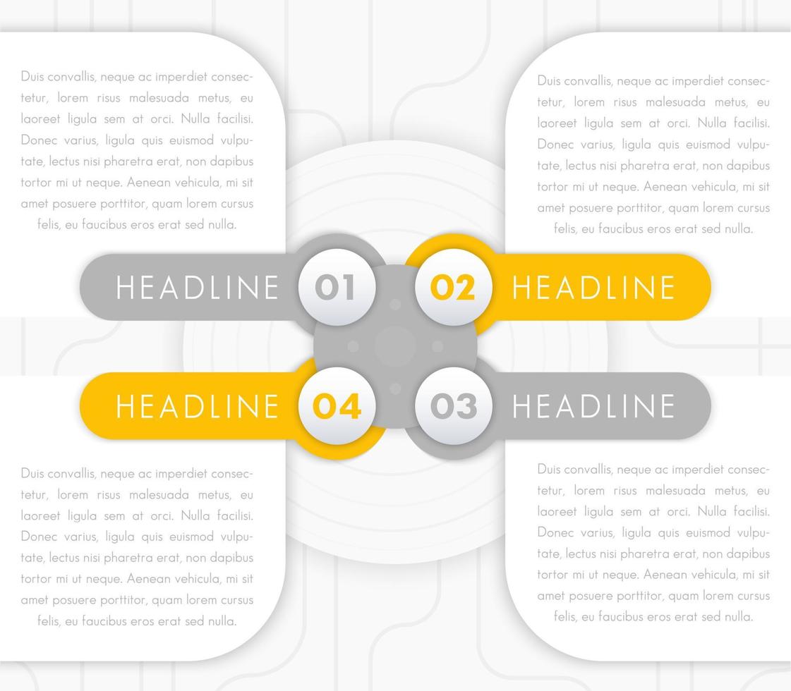 1,2,3,4, step labels, timeline, infographics design vector