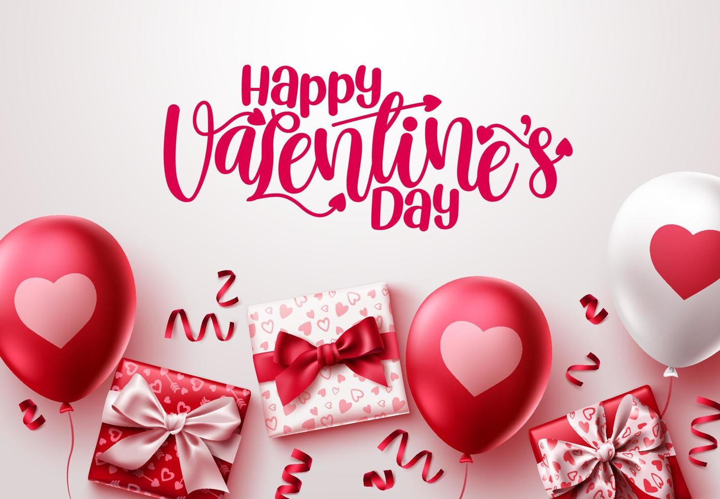 Happy Valentines Day Text, Valentines Day Banner 1977679 Vector Art at  Vecteezy