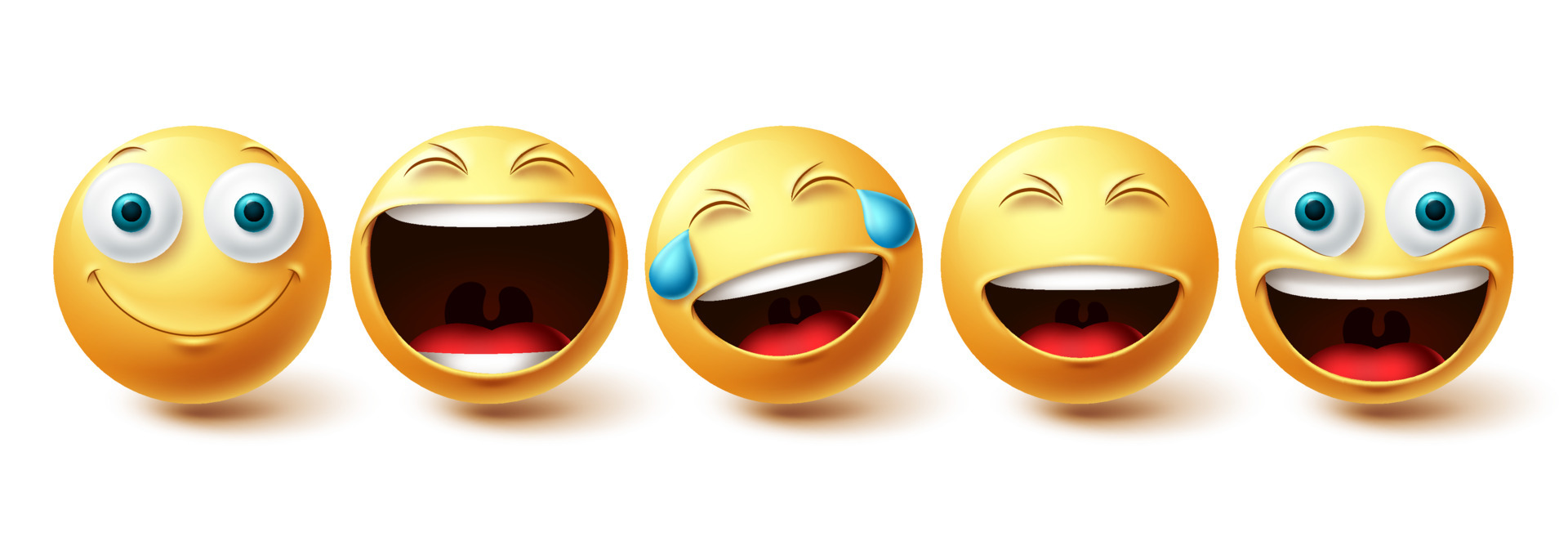 Emoji happy face vector set. Emojis faces and emoticon happy, cool, funny and cheerful facial expressions isolated in white background. Vector illustration 4864771 Vector Art at Vecteezy Emoji happy face vector set. Emojis faces and emoticon happy, cool, funny and cheerful facial expressions isolated in white background. Vector illustration 4864771 Vector Art at Vecteezy