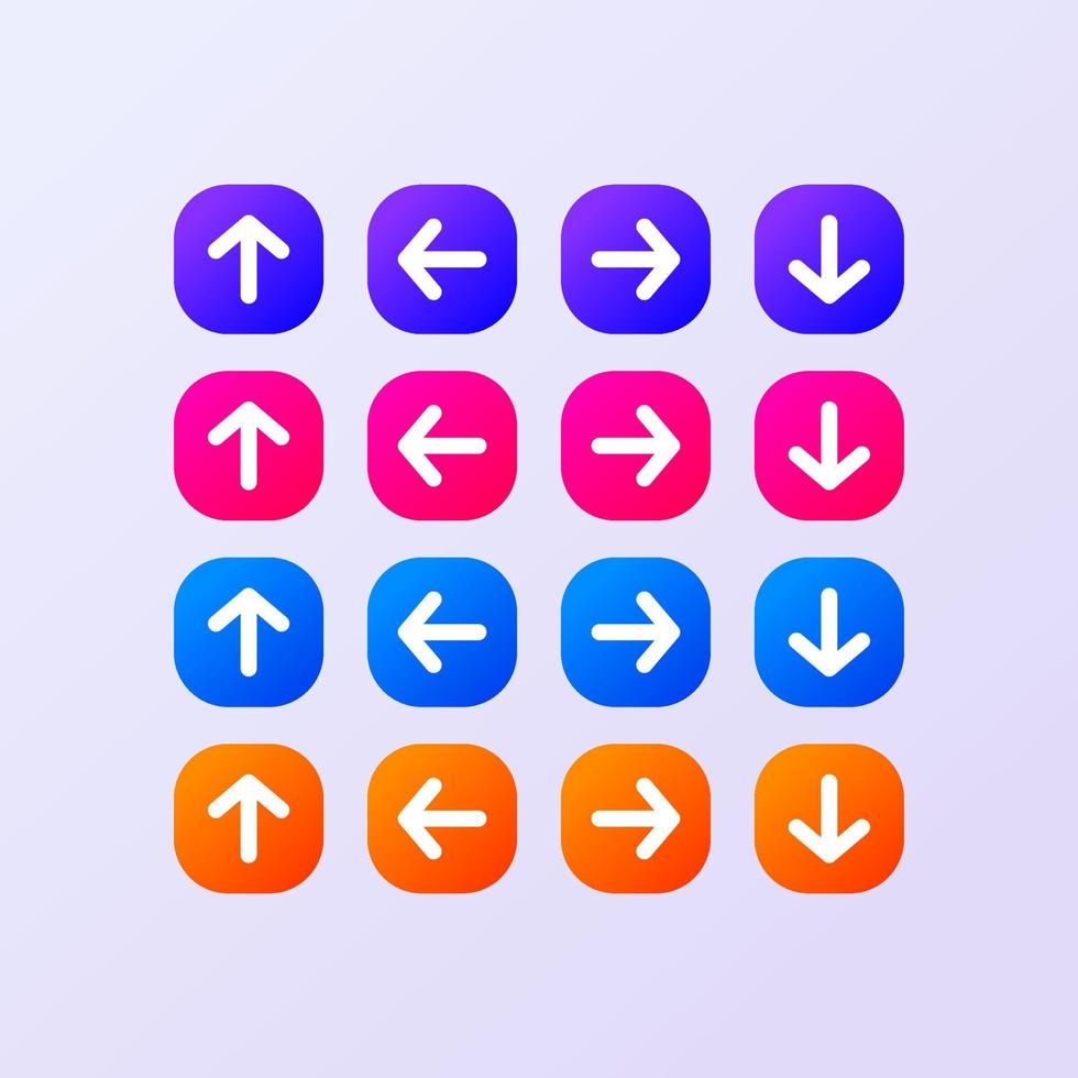 Arrow Button Icon Sets vector