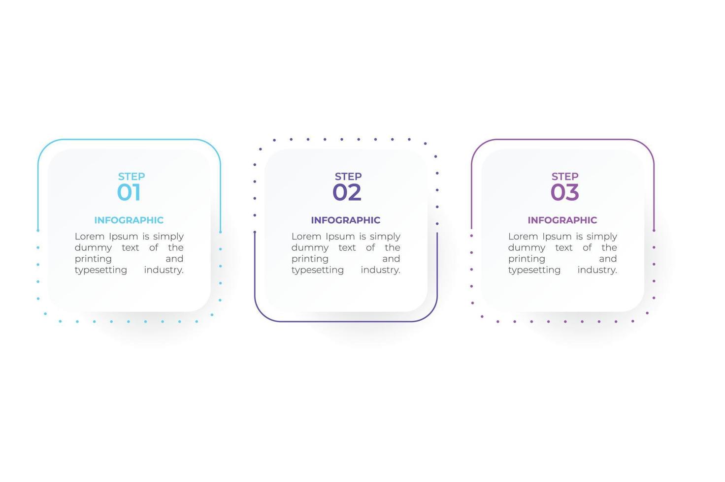 Business data visualization. Process chart. Abstract elements of graph, diagram with 3 steps, options, parts or processes. Creative concept for infographic. vector