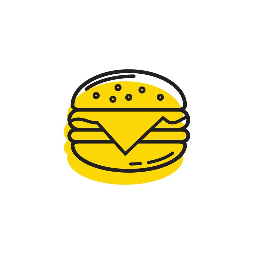 burger line icon. islam hamburger line icon vector