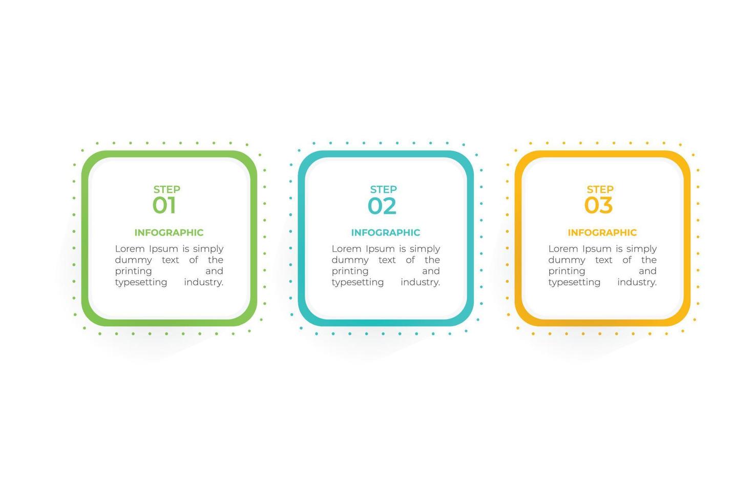 Business data visualization. Process chart. Abstract elements of graph, diagram with steps, infographic template with 3 options. Vector illustration.