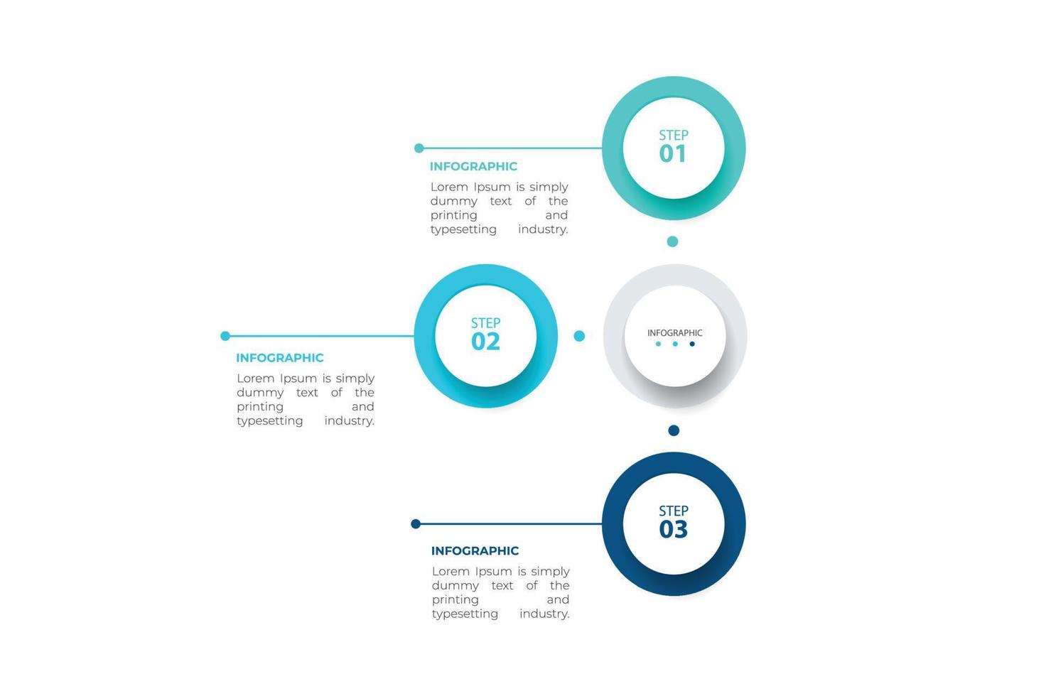Business data visualization. Process chart. Abstract elements of graph, diagram with 3 steps, options, parts or processes. Creative concept for infographic. vector
