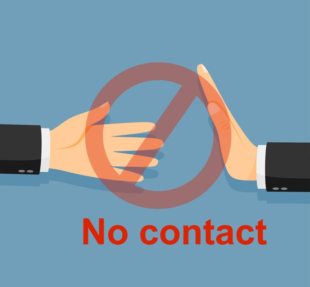 No handshake flat icon. vector