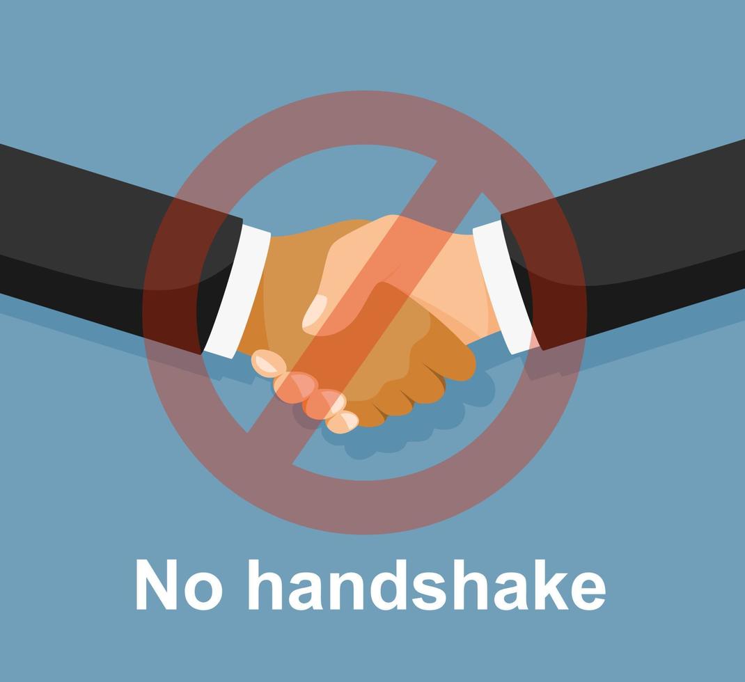 No handshake flat icon. vector