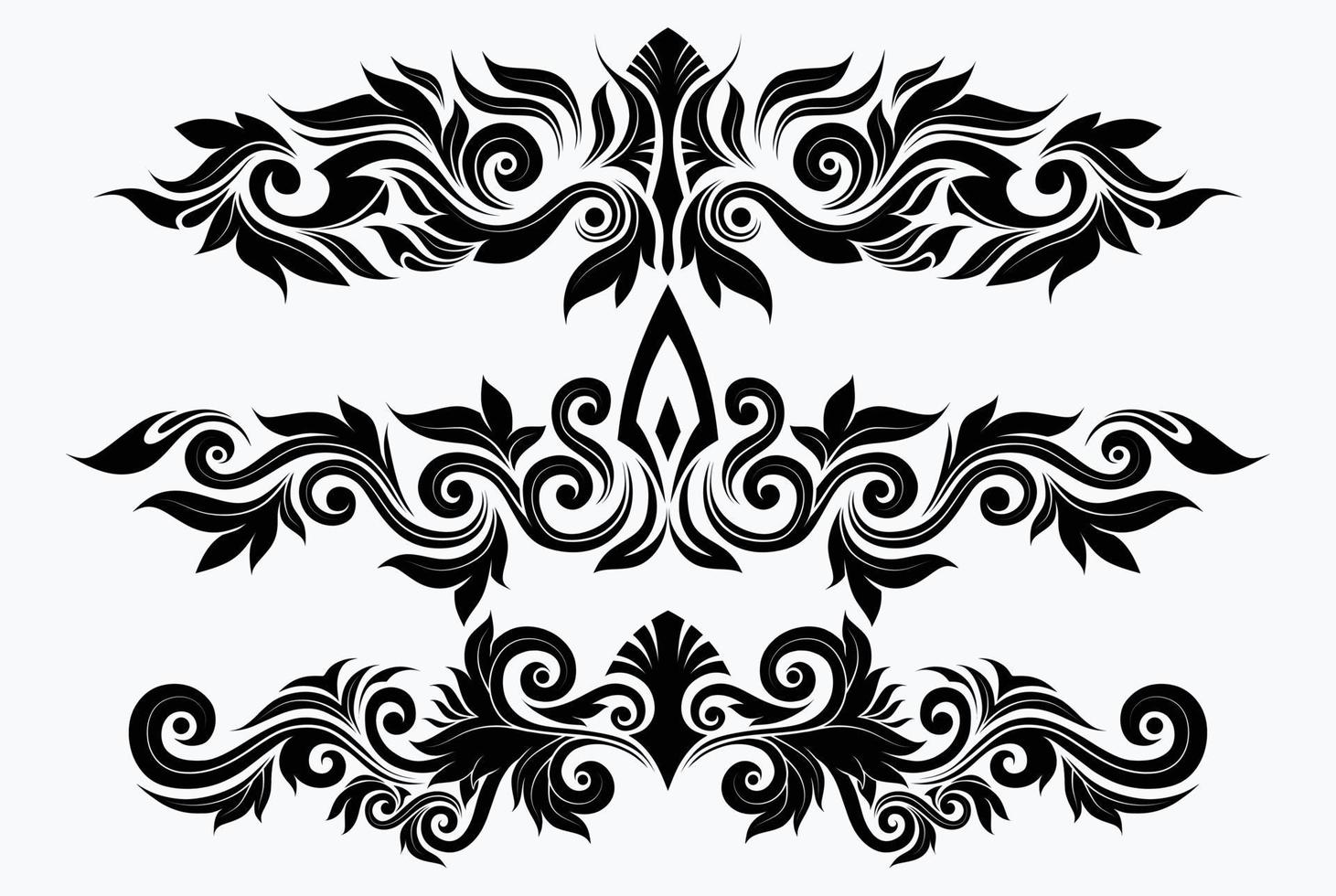 set of Swirl Elements for design. vector