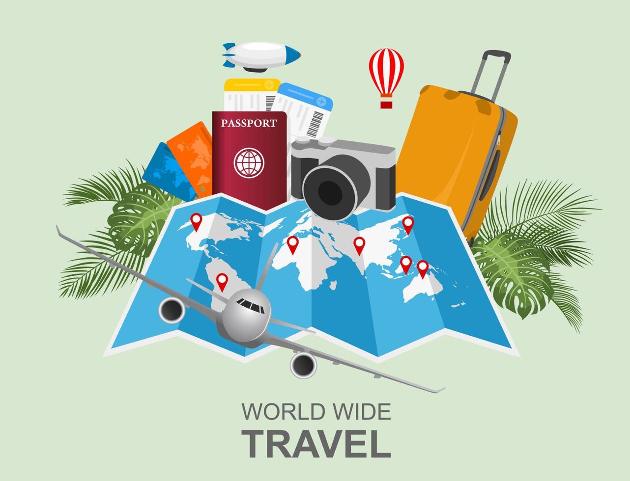 Trip to World. Travel  World. Vacation vector