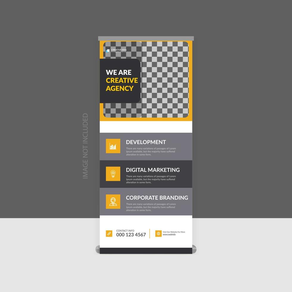 creative simple roll up banner template. vector